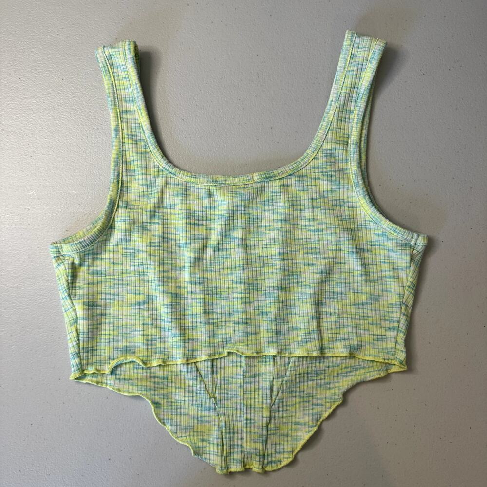 Derek Heart Women's Cropped Green Corset Tank Top Medium - Picture 3 of 5